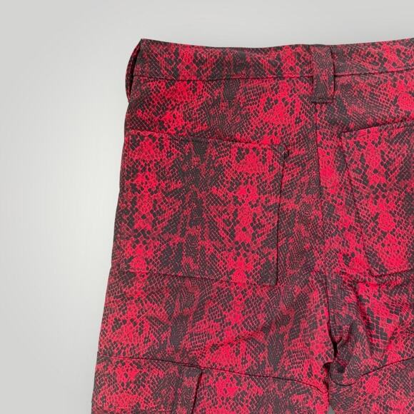 LOVANT Red Snake Print Flared Cargo Pants - Heavyweight, Y2K Style  Sz 32 L29 - Picture 8 of 9